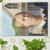 Amerikaans gotisch Klassiek schilderen Grant Wood Theedoek (Gevouwen)