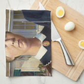 Amerikaans gotisch Klassiek schilderen Grant Wood Theedoek (Quarter Fold)