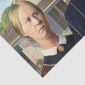 Amerikaans gotisch Klassiek schilderen Grant Wood Tissuepapier (Detail)