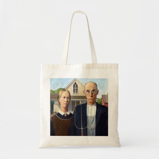 Amerikaans gotisch Klassiek schilderen Grant Wood Tote Bag (Voorkant)