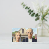 Amerikaans gotisch Klassiek schilderen Grant Wood Visitekaartje (Staand voorkant)