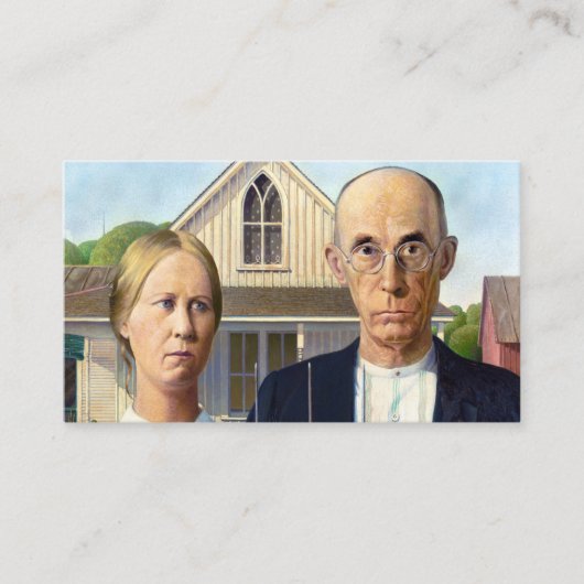 Amerikaans gotisch Klassiek schilderen Grant Wood Visitekaartje (Voorkant)