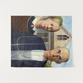 Amerikaans gotisch Klassiek schilderen Grant Wood Wandkleed (Voorkant (horizontaal))