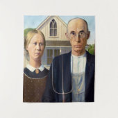 Amerikaans gotisch Klassiek schilderen Grant Wood Wandkleed (Voorkant)
