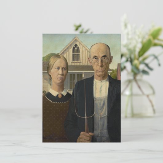 Amerikaans gotisch schilderen kaart (Staand voorkant)