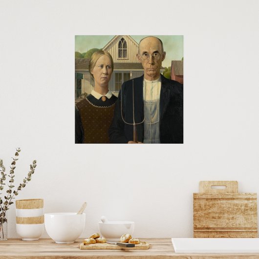 Amerikaans gotisch schilderen poster (Keuken)