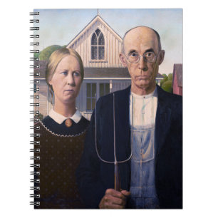 Amerikaans gotisch schilderij van Grant Wood Notitieboek