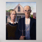 Amerikaans gotisch schilderij van Grant Wood Poster (Voorkant)