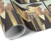 Amerikaans Gotisch Volwassen Afstuderen Cadeaupapier (Rol Hoek)