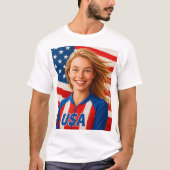 Amerikaans grafisch t-shirt voor mannen (Voorkant)