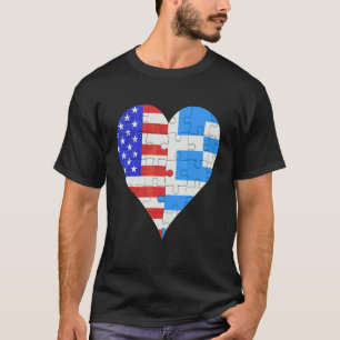 Amerikaans-Grieks vlaggeschut T-shirt