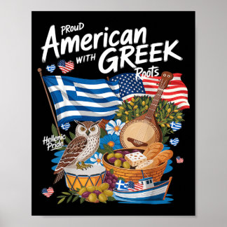 Amerikaans Griekse Vlag Outfit Idee Voor Vrouwen G Poster