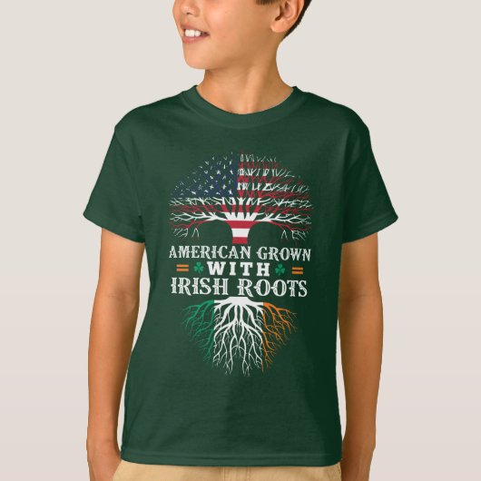 AMERIKAANS groeide met IRISH Roots! T-shirt (Voorkant)