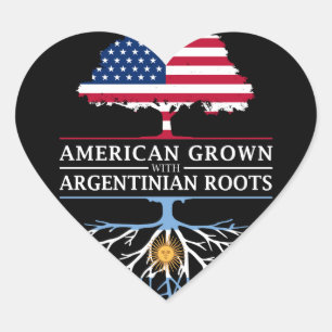 Amerikaans Groen met Argentijnse Roots Argentina Hart Sticker