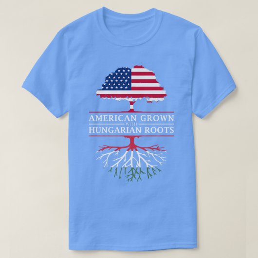 Amerikaans Groen met Hongaarse Roots Hongarije T-shirt (Design voorkant)