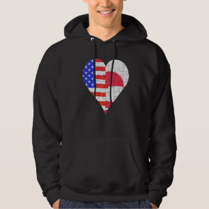 Amerikaans Groenlands Vlag Heart Hoodie
