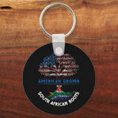 Amerikaans Groot Zuid-Afrikaanse Roots Vlag Venezu Sleutelhanger (Voorkant)