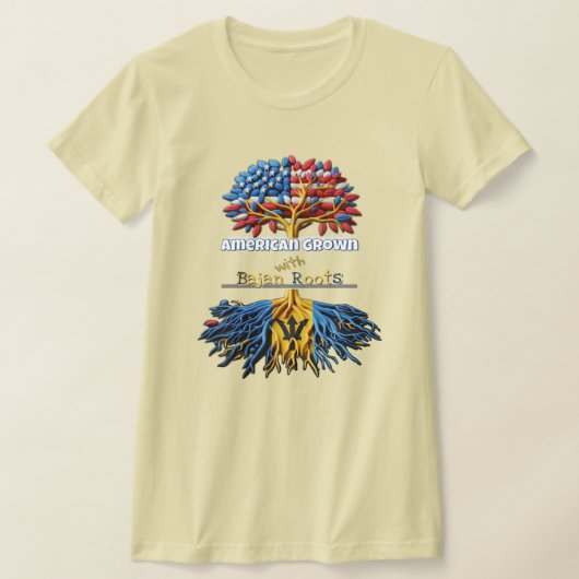 Amerikaans Grown - Bajan Roots Vrouwen T-shirt (Laagn)