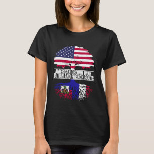 Amerikaans Grown met Flag Heritage Frans Haïtiaans T-shirt