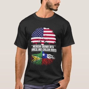 Amerikaans Grown met Vlag Erfgoed Guyanese Chileen T-shirt