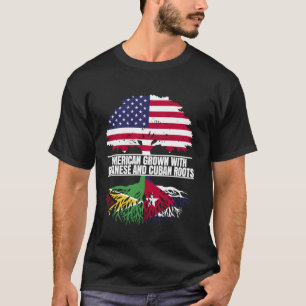 Amerikaans Grown met Vlag Erfgoed Guyanese Cubaans T-shirt