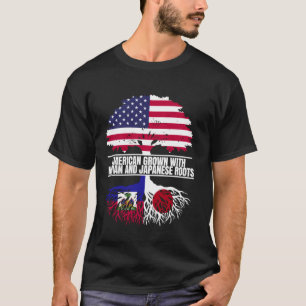 Amerikaans Grown met Vlag Erfgoed Haïtiaans Japans T-shirt