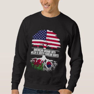 Amerikaans Grown met Vlag Erfgoed Welsh South Kore Trui