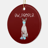 Amerikaans hairless Terrier Ew People Dog Wearing Keramisch Ornament (Links)