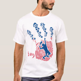 Amerikaans handentennis handmano vlag en 10 t-shirt
