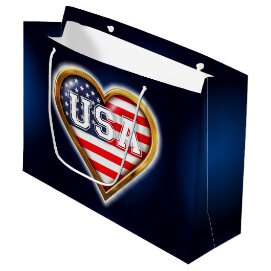 Amerikaans hart large cadeautasje (Voorkant Gekanteld)