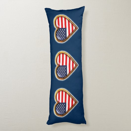 Amerikaans hart lichaamskussen (Achterkant (Verticaal))