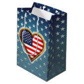 Amerikaans hart medium cadeauzakje (Achterkant Gekanteld)