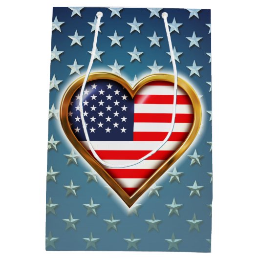 Amerikaans hart medium cadeauzakje (Achterkant)