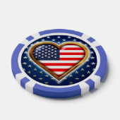 Amerikaans hart pokerchips (Enkel)