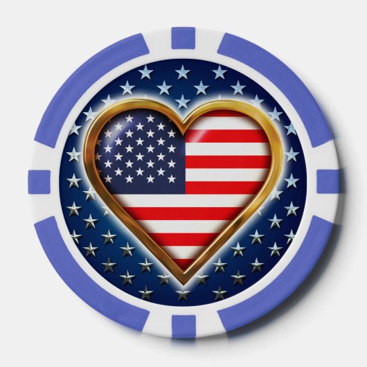 Amerikaans hart pokerchips (Voorkant)