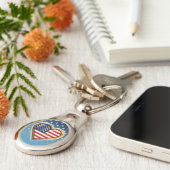 Amerikaans hart sleutelhanger (Zijkant)