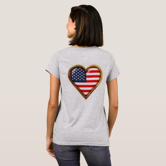 Amerikaans hart t-shirt (Achterkant volledig)