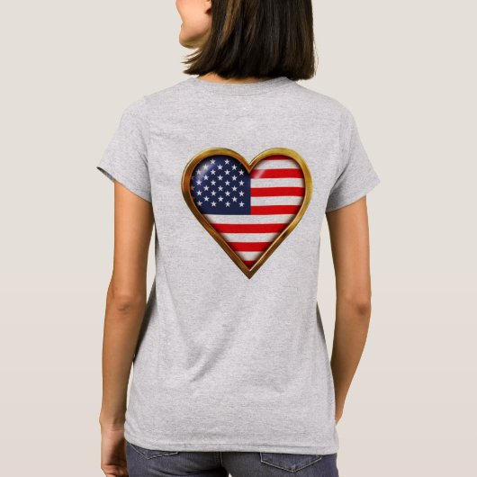 Amerikaans hart t-shirt (Achterkant)