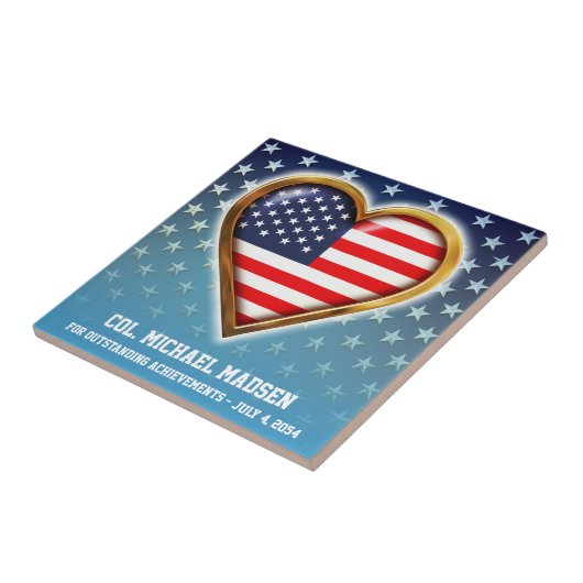 Amerikaans hart tegeltje (Zijkant)