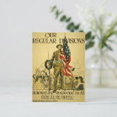 Amerikaans het aanwerven WWI posterbriefkaart Briefkaart (Staand voorkant)