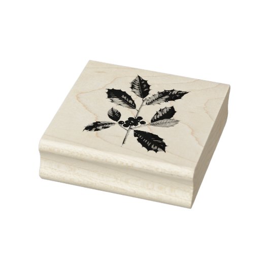  "AMERIKAANS HOLLY" WOOD ART STAMP RUBBERSTEMPEL (Stempel)