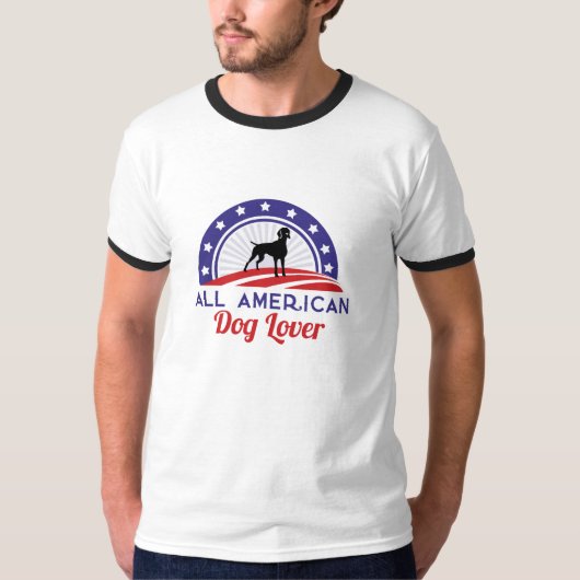 Amerikaans hondenliefhebber t-shirt (Voorkant)