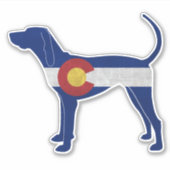 Amerikaans Hondenras Colorado Flag Sticker (Voorkant)