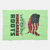 Amerikaans-Hongaarse Roots Tea Towel Theedoek (Horizontaal)