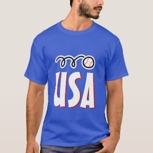 Amerikaans honkbal t-shirt voor USA spelers en fan
