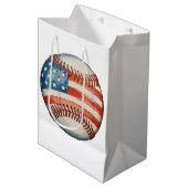 Amerikaans honkbal VS-vlag 250e verjaardag Medium Cadeauzakje (Voorkant Gekanteld)