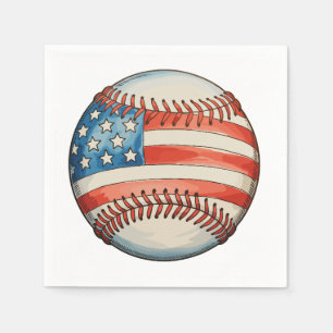 Amerikaans honkbal VS-vlag 250e verjaardag Servet