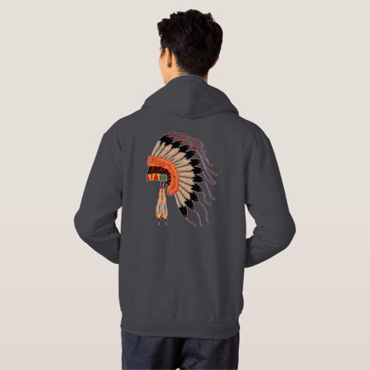 amerikaans hoofdartikel hoodie (Achterkant volledig)