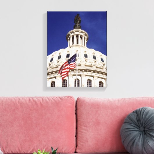 Amerikaans hoofdgebouw, Washington DC Canvas Afdruk (Insitu (Woonkamer))