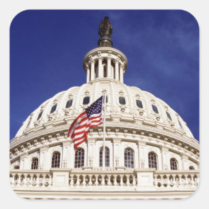 Amerikaans hoofdgebouw, Washington DC Vierkante Sticker